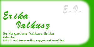 erika valkusz business card
